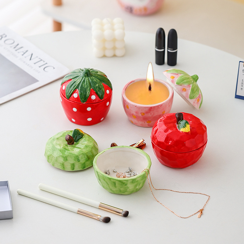 Candle Supplies Europe - Portacandele in ceramica con simulazione carina,
