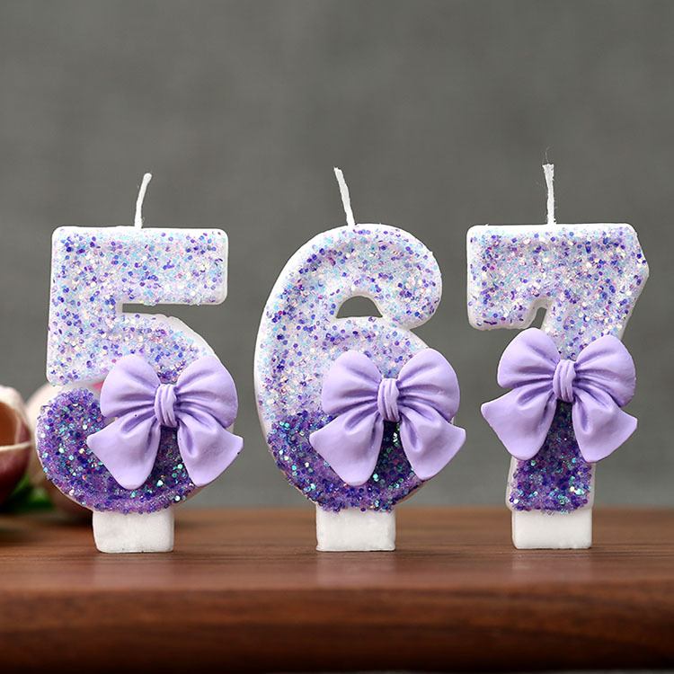 Candle For Supplies - Candela di compleanno creativa con glitter