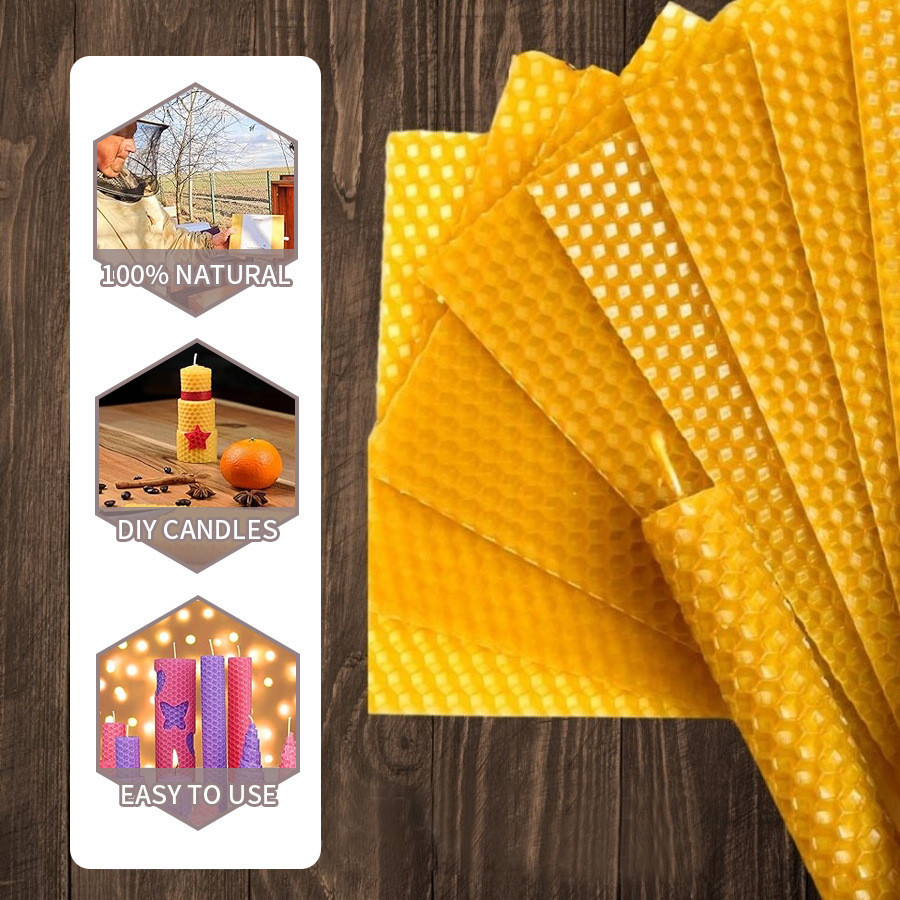 Beeswax Sheet Roll - 10/20/30pcs Fogli di Cera D'api Naturale
