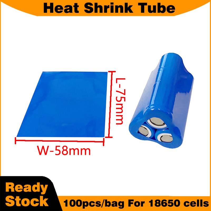 Shrink Sleeve Pvc - Tubo termoretraibile blu per celle batteria